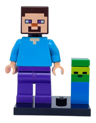 Lego Minifigura Steve & Micromob Zombie 2013 Minecraft 21105