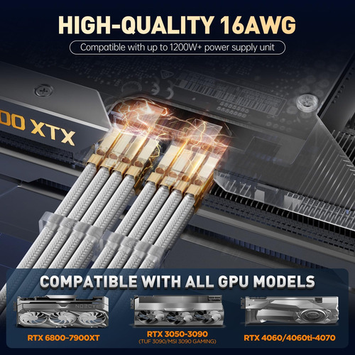 Kit De Extensión De Cable De Psu De Asiahorse 16awg, Mod De