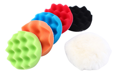 Kit De Brocas Pulidoras Para Automóviles, 7 Piezas, 5 Esponj