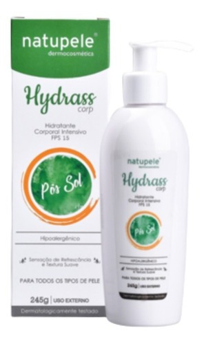  Hidratante Corporal Creme Hydrass Corp Pós Sol Natupele 245g