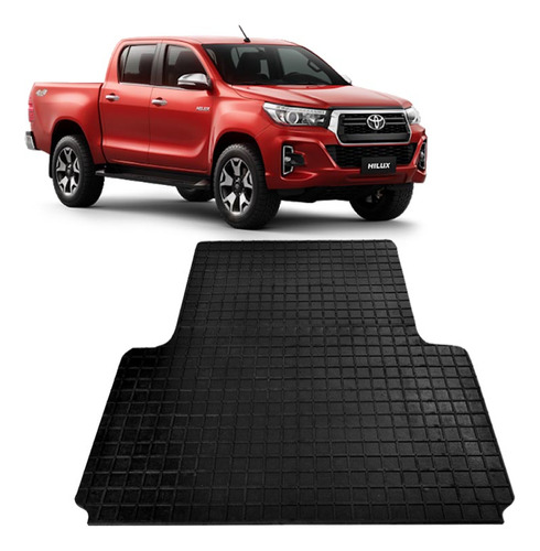 Tapete Assoalho Borracha Pura Preto Hilux Dupla 2023