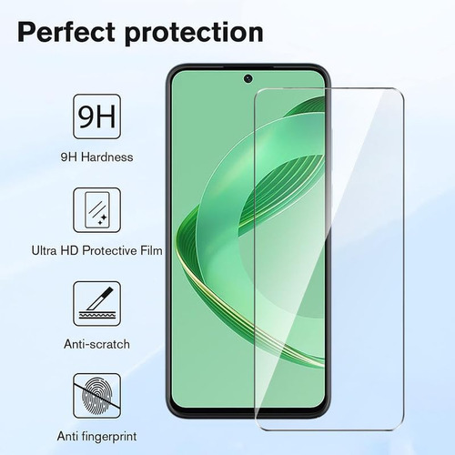 Funda Silicona Líquida Tpu Carcasa Para Nova 12i 4g+mica Rojo Huawei Nova 12i 4g/enioy 70 Pro 4g
