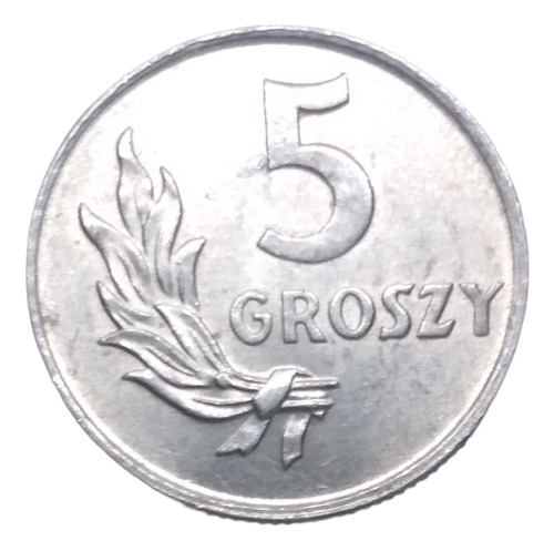 Moneda Polonia 5 Groszy Año 1949 Aluminio Nueva Envío $60
