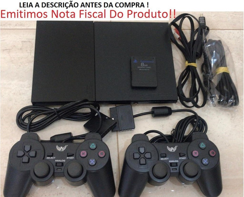 Playstation 2 + 2 Controle + 1 Memory Card + Jogo+ Garantia!