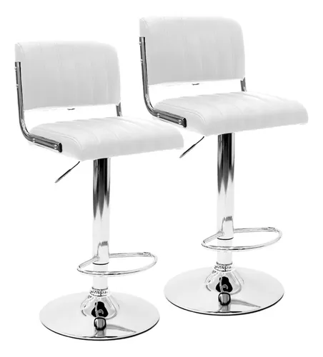 Banqueta Taburete Desayunador X2 Barra Alta Newmo Color Blanco | Envío ...