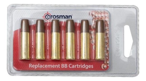 Kit 06 Capsulas Magazine Extra Revolver 357 Co2 Crosman 4,5