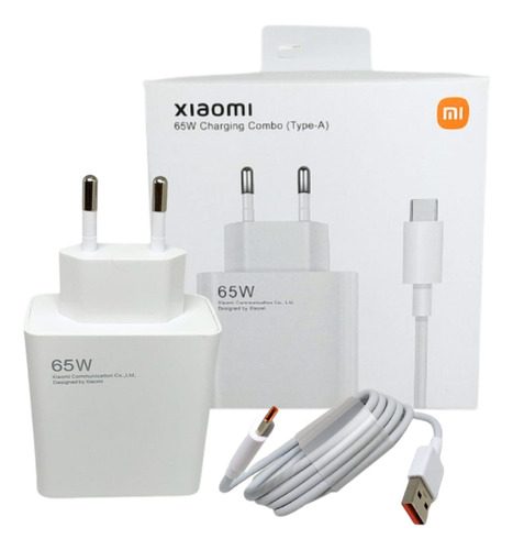 Carregador Para Celular 65w Turbo Compativel Redmi Note 10