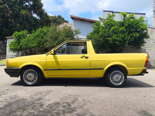 Vw Saveiro Amarelo Sunny Cl 1.6 Placa Preta Com 5 Bbs 14