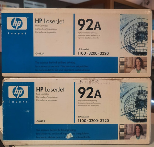 Set De 2 Toner Original Hp 92a-c4092a