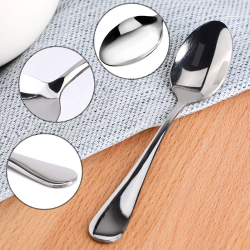 Juego De 8 Cucharas De Sopa Para Comer, De Acero Inoxidable