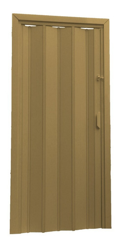 Porta Sanfonada De Correr Pvc Multilit 2,10cmx0,80cm Cores Cor Marrom-claro