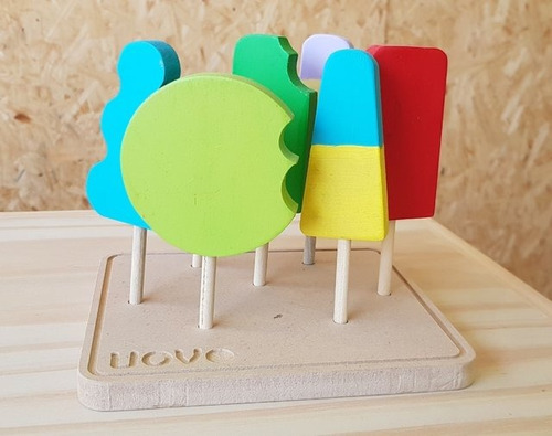 Helados De Madera Con Tabla Juego Infantil Uovo