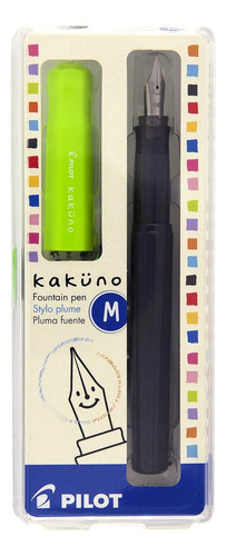 Pluma Pilot Kakuno Lapicera Fuente Tinta M Verde Claro