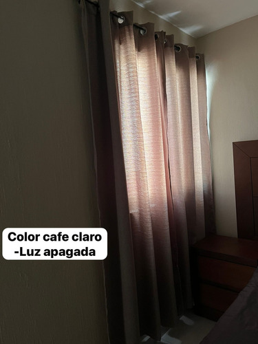 1 Juego De Cortinas Largas Blackout 2 Paneles De 2.3m X 1.4m