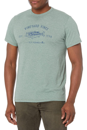 Vineyard Vines Polera De Manga Corta Para Hombre, Pesca Co