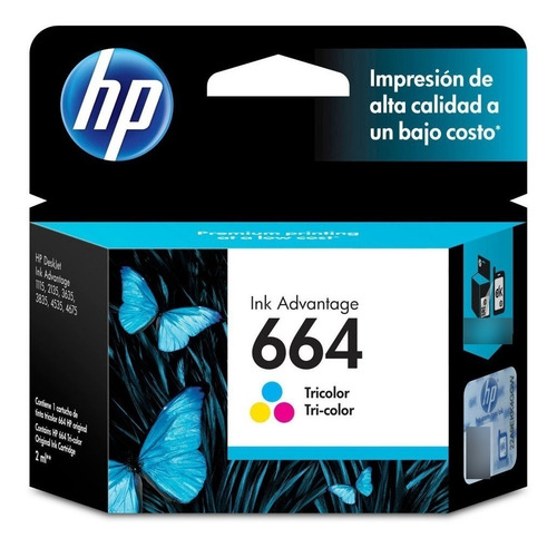 Cartucho Hp 664xl Negro + 664 Color Original 2135 2675 Combo