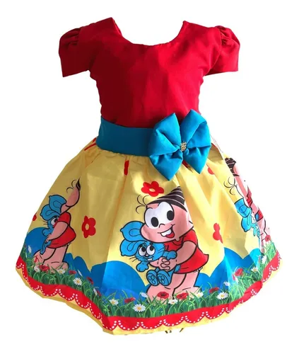 Vestido turma da monica mercado on sale livre