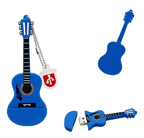 Memoria Usb Guitarra Divertida 16gb - Azul