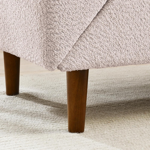 Sofa Cama Moderno Super Comfortable 163 A 210cms Velvet Rosa Claro Bouclé
