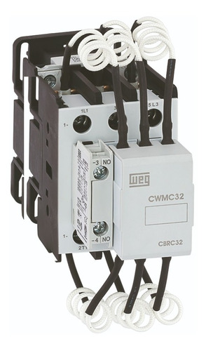 Contator Tripolar Weg P/ Manobra De Capacitores Cwmc32 220v