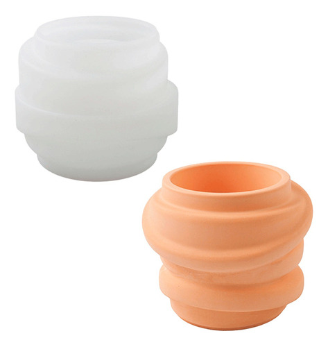 Molde De Silicone Formato Pote Para Vela Modelo 5