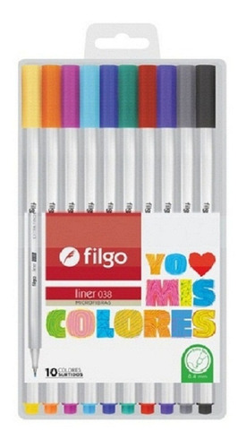 Microfibras Filgo Liner 038 X 10 Colores Buenisimas!!!!!