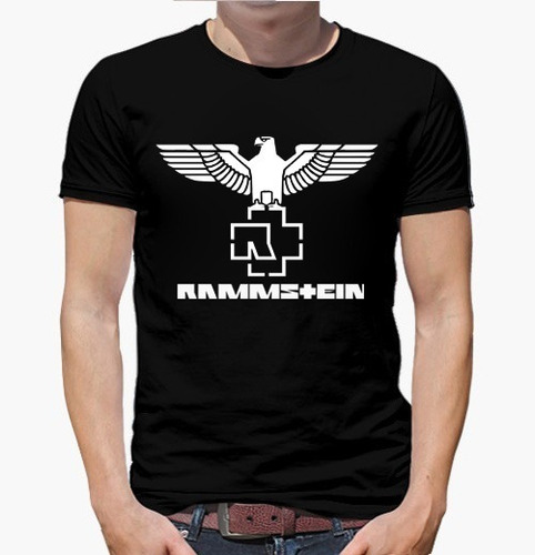 Remera Rammstein Águila Logo Algodón Premium