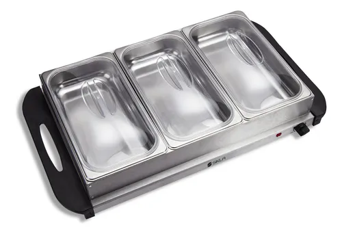 Buffetera Mantenedor Comidas Calientes Chafling 3 Bandejas