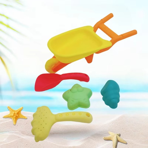 Juego De 5 Juguetes De Playa Para Cavar, Arena, Jugar A La P