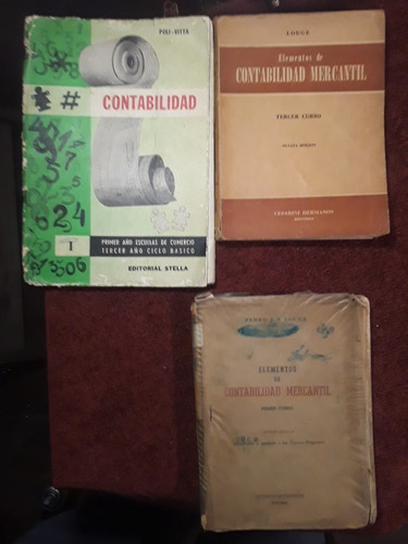 Lote Tres Libros De Contabilidad. Mercantil Decada De 1960. 