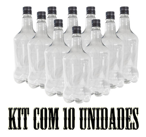 Growler Pet 1000ml (com Marcação) Cristal - Pack Com 10 Un