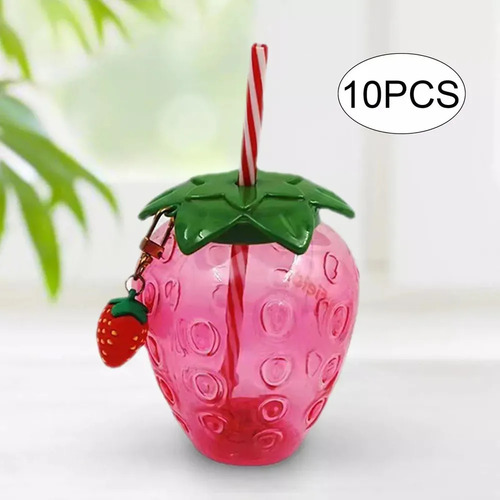 Para 10 Peças De Copo Em Formato De Morango, Caneca Para