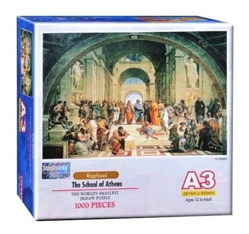 Raphael Escuela De Atenas Mini Rompecabezas 1000 Pieza Tomax