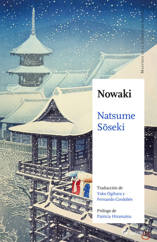 Nowaki, De Natsume, Soseki., Vol. 1. Editorial Satori Ediciones C.b., Tapa Blanda En Español