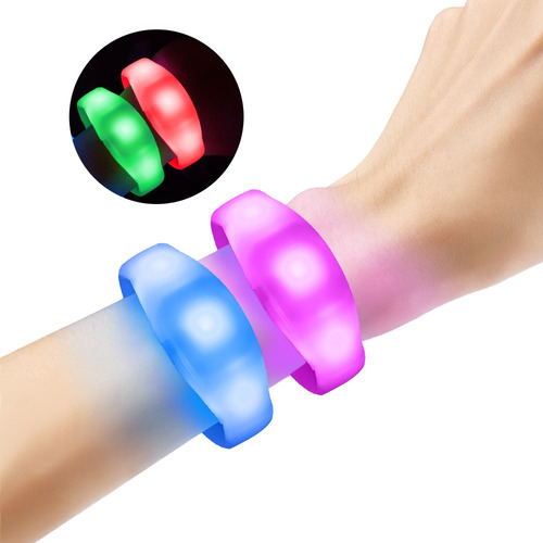 50 Pack Pulsera Led Controlada Por Botón Fiesta Xv Años Boda