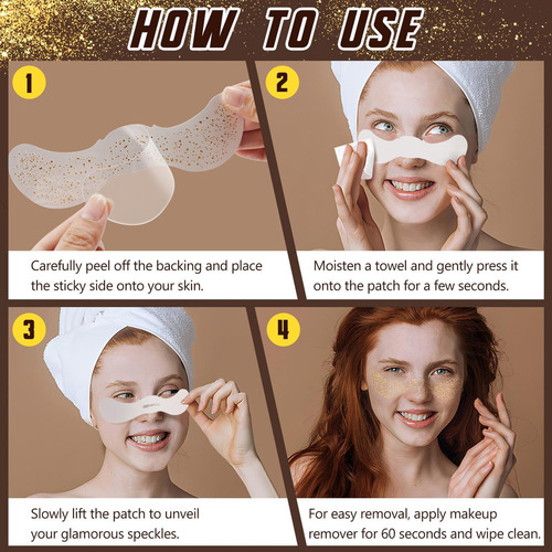 P Pegatinas Doradas Para Maquillaje De Ojos Y Cara Motas De