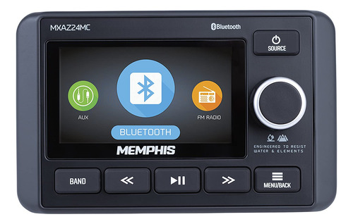 Memphis Audio Mxaz24mc Centro Multimedia Bluetooth Con Contr