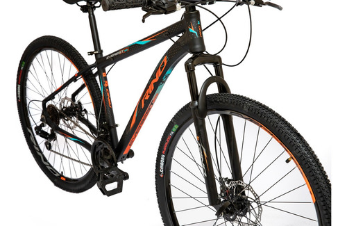 Bicicleta Aro 29 Rino Everest Disco 21 Vel. Cubo Roletado Cor Preto/prata/laranja Tamanho Do Quadro 21