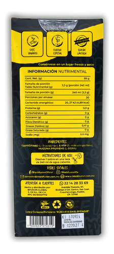 Dopamine Black Coffee Con Triptofano Y Mucuna Black Fusion