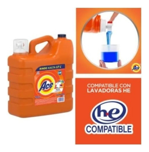 Detergente Líquido Ace Maxi Limpieza Concentrado 8.5 L