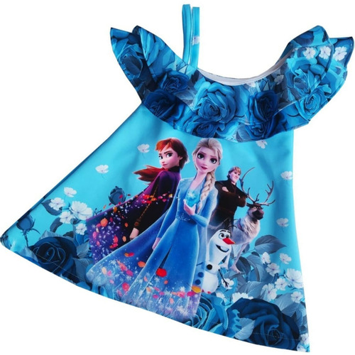 Vestidos Para Niñas Tipo Bata Boleros De Frozen - H