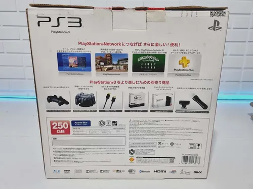 J96- Console Ps3 Playstation 3 Super Slim Azurite Japonês