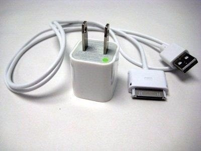 Cargador Pared Cable Usb Blanco iPhone 4 Cel 4s Tabletas Lte