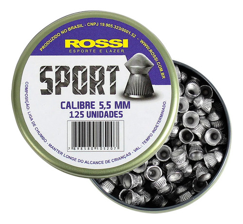 Pistola 5.5 Beeman Com Mira + Chumbinho Rossi Sport + Seta