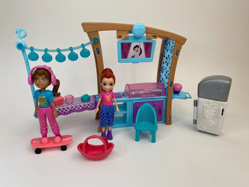 Polly Poket Set De Figuras Cocina Original Mattel