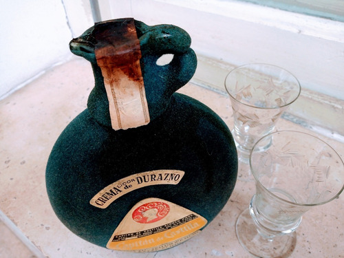 Antigua Botella Licor Capitán De Castilla. Forrada.-750cm3. (Usado)