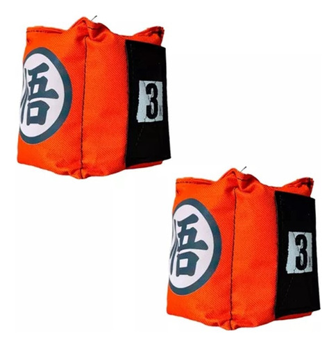 Polainas Tobilleras Con Peso Piernas Brazos 3kg Fitness Naranja