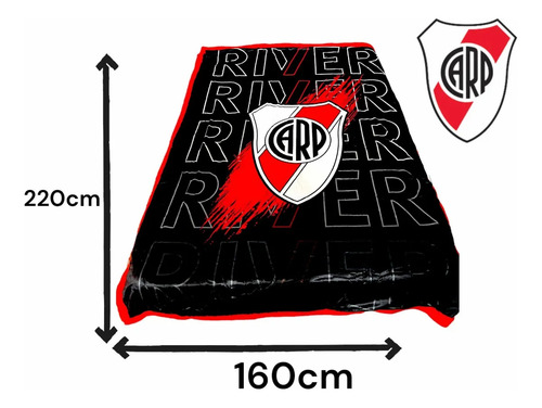 Frazada River Plate De Cordero Super Suaves Unicas Oficial River Plate Rojo