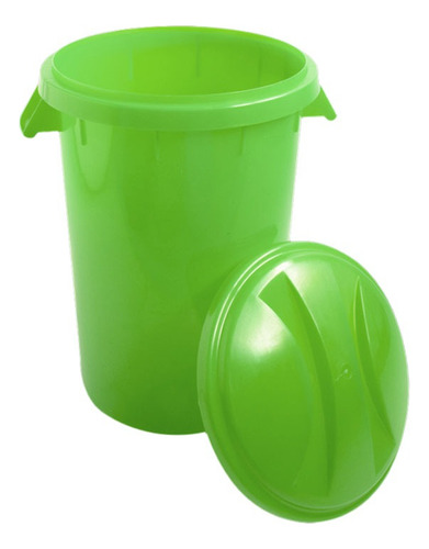 Recipiente Para Residuos Con Tapa Plastico 20l Deses Color Verde
