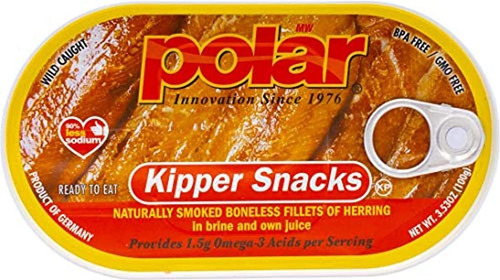Mw Polar Herring, Kipper Snacks, 3.53 Onzas Paquete De 18